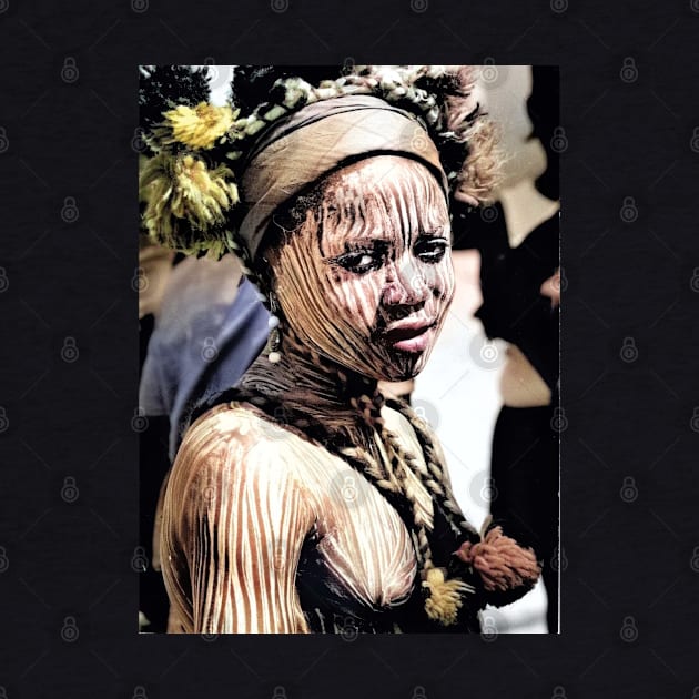 colorized vintage photo of liberian woman by In Memory of Jerry Frank